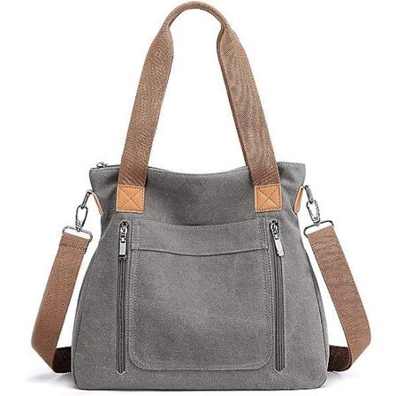 Vintage Handväskor Canvas Axelväska Kvinnor Messenger Crossbody College Tote Bag för 12,9 tums surfplatta laptop Shopping Travel Office Satchel Bag