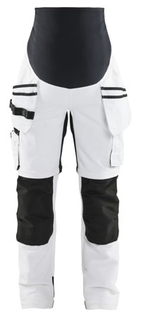 Blåkläder 710216421099L Gravidbukse hvit, zip-off Hvit, Klær