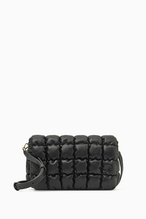 COS Women's Quilted Crossbody Bag - Leather in Black