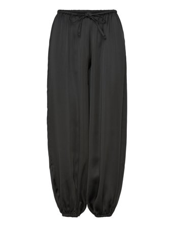 Gina Tricot Satin Balloon Trousers - Black - L
