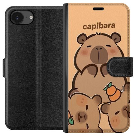 Kompatibelt Lommeboketui til Apple Apple iPhone 16e Capybara søt figur søt trendy samler