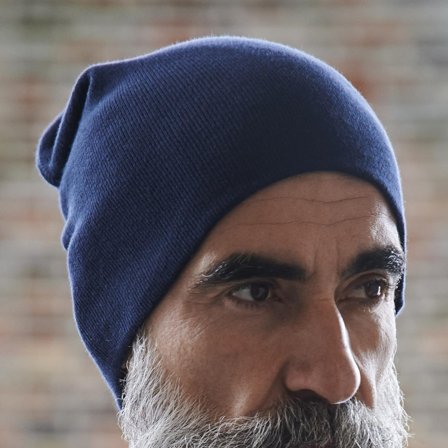 Navy lehká čepice z bio bavlny Kyler Kite pro muže - Čepice Beanie
