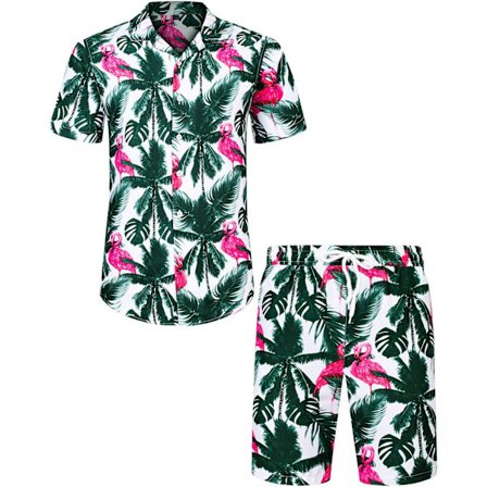Hawaiian skjorta och shorts set för män