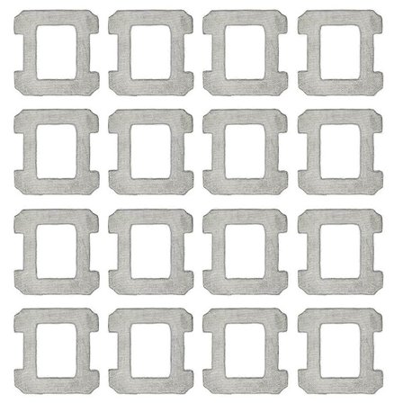 16-pak Rengøringspuder til Winbot W1/W1 Pro, Mikrofiber Rengøringsklude Reservedele