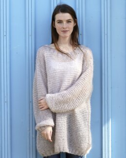 Strikkeoppskrift Lang genser - Svarta Fåret