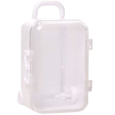 Söt Mini Resväska Hård Koffert Ask Mottagning Presentask För Bröllopsdekoration Smyckesförvaringsask