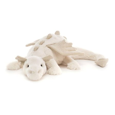 Jellycat Hvid Drage Blødt Legetøj, Stor 49,5 cm, Mytisk Blødt Legetøj, Klassisk Børnegave, Hvid 50 cm【HY】