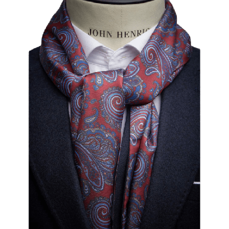 John Henric Wool & Silk Scarf Halsdukar scarves Herr Röd ONESIZE