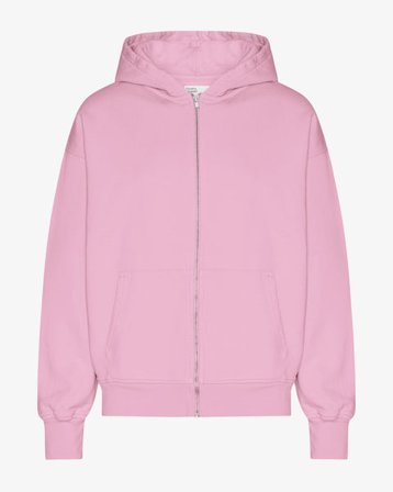 Organic Oversized Zip Hood - Cherry Blossom