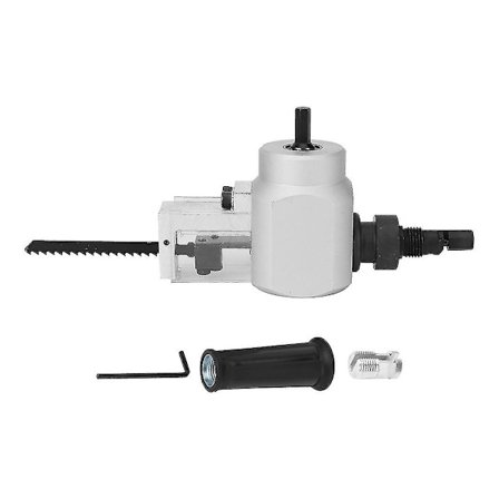 Bor-sag for metall eller tre - dobbelt hode - sølv - 4 deler