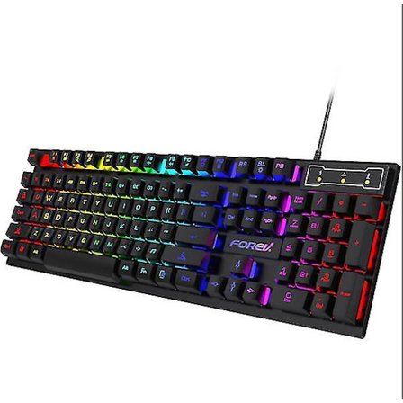 Gaming Keyboard Usb Rgb Wired Rainbow Keyboard, Specially Designed For Gamers