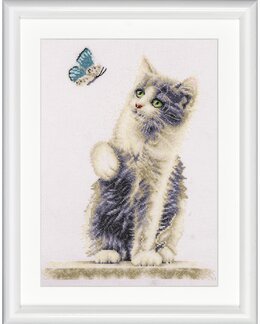Tavla Katt & Fjäril
