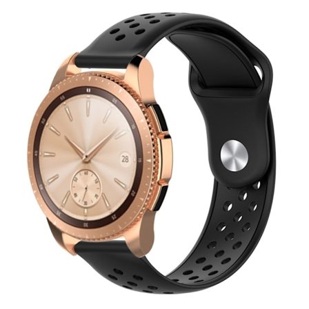 20 mm Samsung Galaxy Watch (42 mm) klockarmband i silikon - Svart