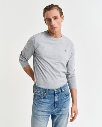 GANT Herren Langarm-T-Shirt (XXXL) Grau