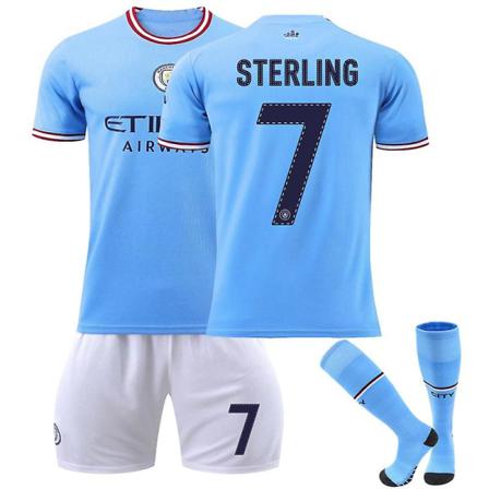 Manchester City Champions League Raheem Sterling Fotbollströja 28