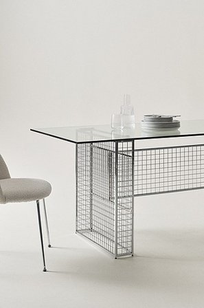 Jotex - Matbord 90x205 Cm Glas - Järn Krom MEKKO - Köp Matbord hos Jotex