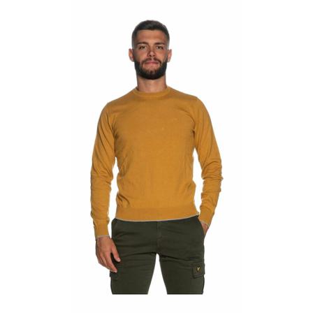 Armani Round-neck Strik Gul, Herre Strik