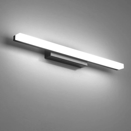 LED-badrumsbelysning 40 cm kall vit 9w 6000k svart inredning 800lm ej dimbar [energiklass F]