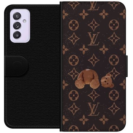 Kompatibel Tegnebogsetui til Samsung Samsung Galaxy A82 5G Luksuriøst monogrammønster med knust bamse i mørk modeæstetik
