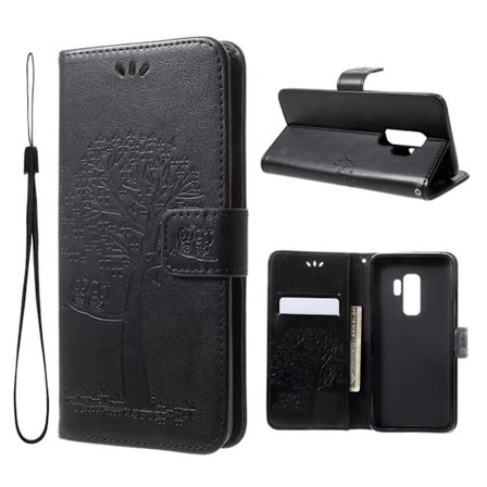 Samsung Galaxy S9 Plus Fodral med ett träd tryck - Svart