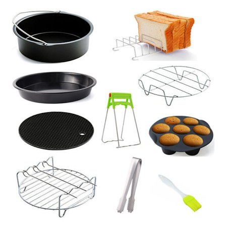 Kuumailmakeittimen set 6 koriteline 10 kappaleen set