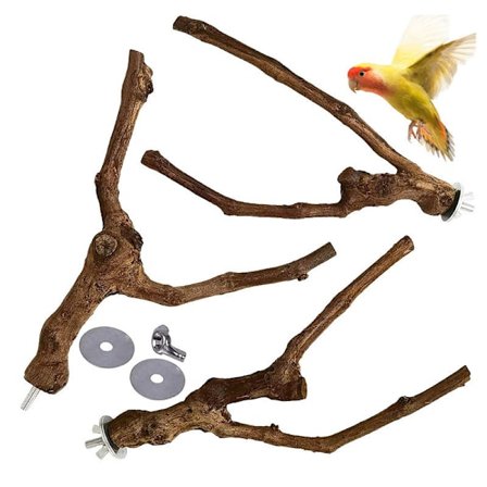 Naturlig Papegojpinne Fågelställning Wild Grape Stick Klo