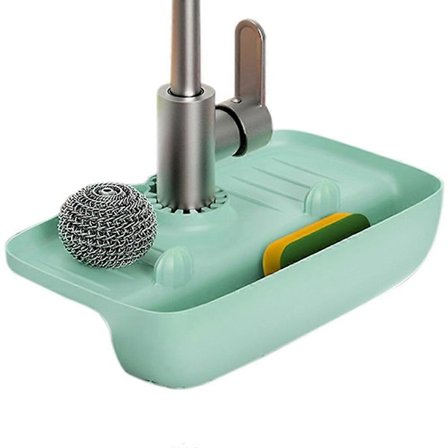 Sprutbeskyttelse for kran, Vannmatte for kran, Lengre vaskematte for kjøkken, bad - Lyseblå