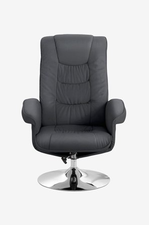 Loft24 - Hvilestol Springfield, inkl. fotskammel - Svart - Lenestoler - Fra Homeroom