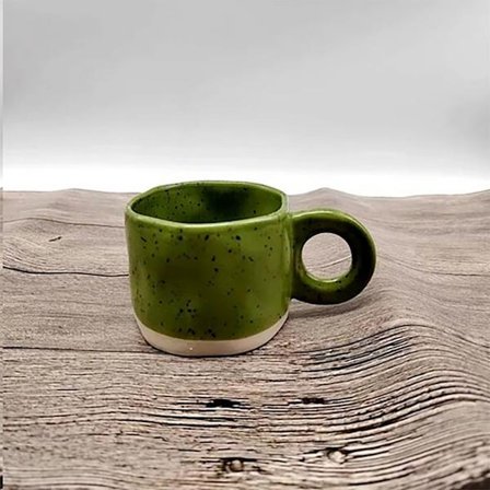 Spettet blekkkrus Keramisk kopp GRØNN