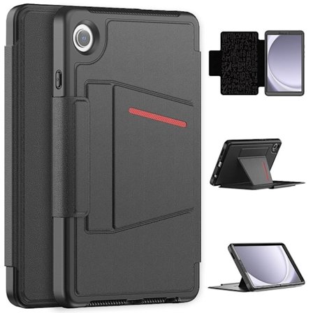 Samsung Galaxy Tab A9 Fodral med Stativ - Svart