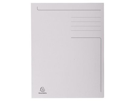EXACOMPTA Mapp 3-klaff kartong Forever A4 grå - Lyreco - Kontorsmaterial - Mappar och plastfickor - Gummibandsmappar 3-klaff - Kartong