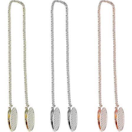 Servietklips Bærbar Servietkæde Zink Legering Håndklæde Forklæde Smekke Fastgørelsesklips Til Ældre Voksen Børn Rosenguld, Guld, Sølv 3 Pak