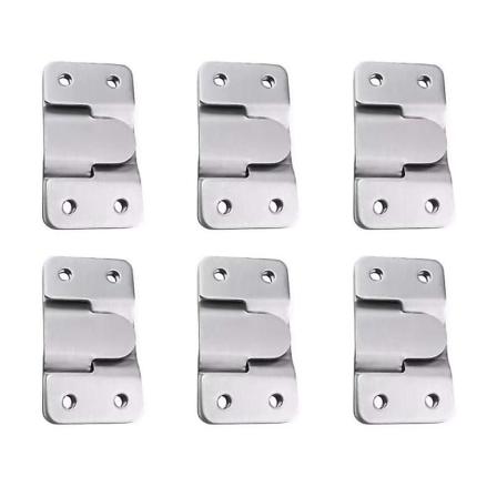 6 Par [12 Pack] Inbyggda Dolda Monteringsfästen Interlock Hängande Spänne Rostfritt Stål Väggfäste För Hängande Bild Spegel Ram Bakstycke
