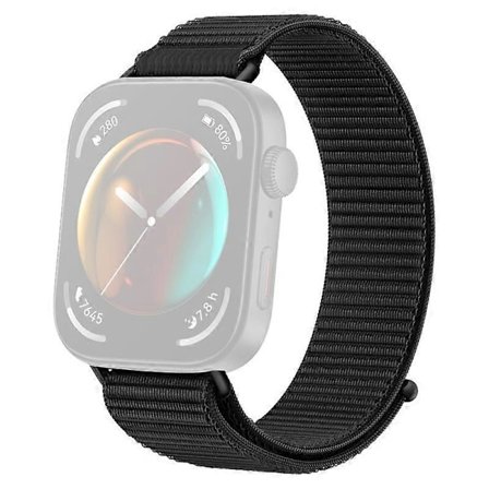 Nylonarmband för Huawei Watch Fit 4 Pro / Fit 4 / Fit 3 Magisk Tejp Loop Klockarmband Svart