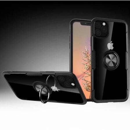 Iphone 14 Pro Max Praktisk Stöttåligt Skal Med Ringhållare V4 Svart