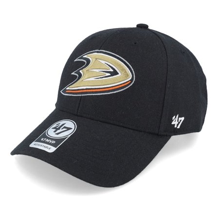 47 Brand - NHL Schwarz Adjustable Cap - Anaheim Ducks Wool 47 Mvp Black Adjustable @ Hatstore