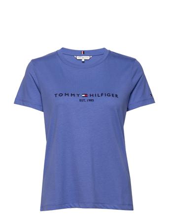 Regular Hilfiger C-Nk Tee Ss T-shirt Top Blå Tommy Hilfiger