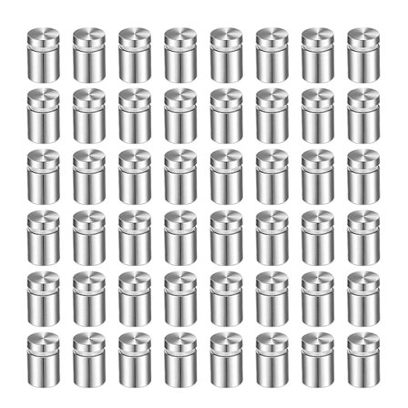 100 Pakk Skilt Støtteskruer Reklameskruer Rustfritt Stål Vegg Støttefester Glass Akryl Spiker (1/2 x 1 Tomme)