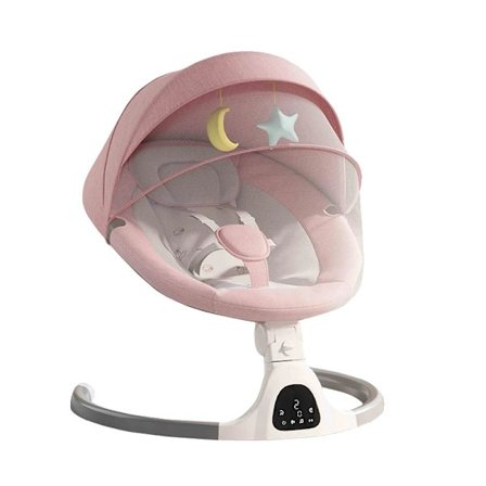Elektrisk Babygungstol, Maximal Belastning 15 kg, Bekväm Design,1 rosa