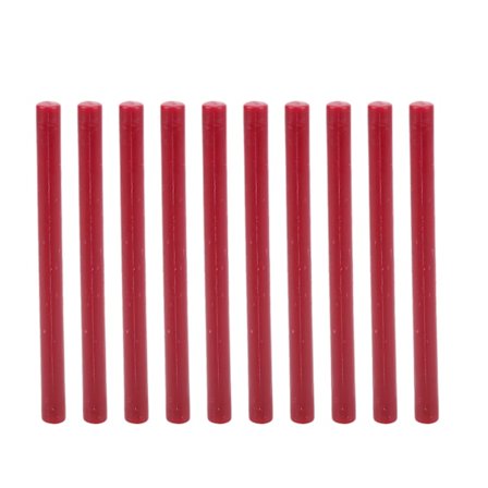 10 stk. Forseglingsvoks Praktiske Røykfrie Fleksible Varmeforseglingspinner for Konvolutter Kort Manuskripter Vinrød