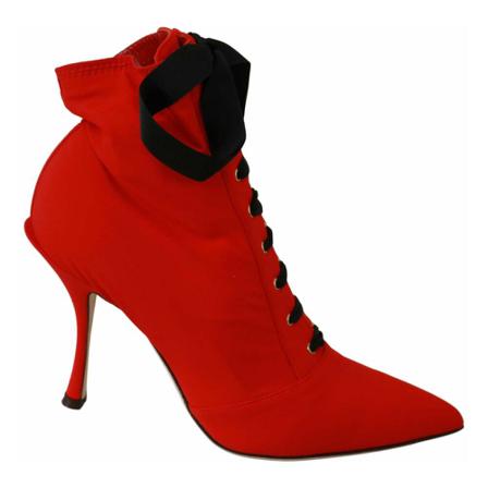Dolce & Gabbana Heeled Støvler Rød, Dame, Størrelse: 36 EU
