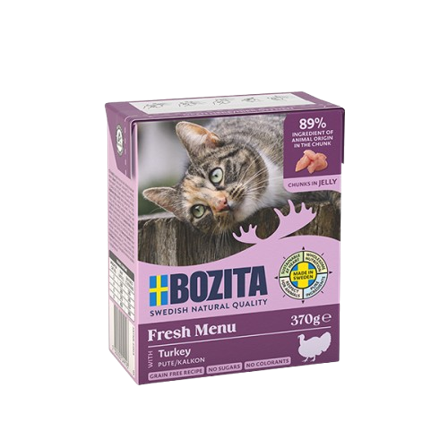 Bozita Katt - Kalkun i gelé 370 g - Katt - Kattefôr & kattemat - Våtfôr og våtmat - ZOO.no