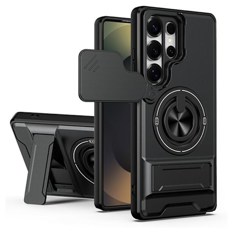 Mobilskal till Galaxy S25 Ultra MagSafe med Camera Lens Slider Ringhållare