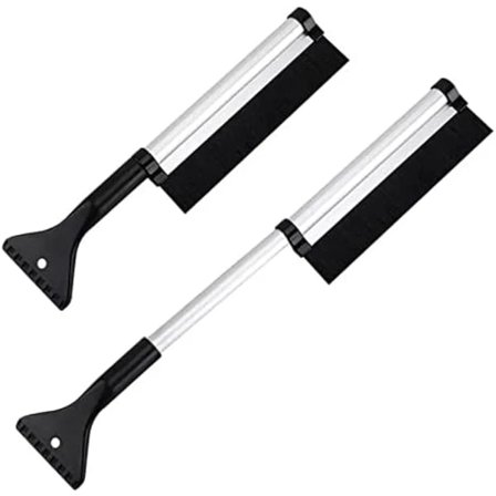 QU-Isskrape, snøbørste og skrape for bilrute 3-i-1 vintertilbehør frostfjerner og kost