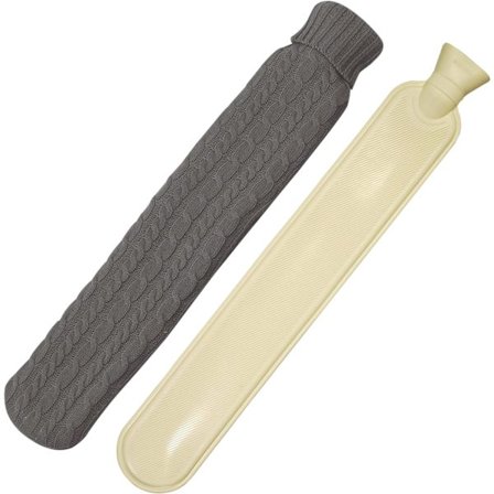 Lång Termosflaska med Lock - Mörkgrå - 72cm x 12cm, Stor 2L