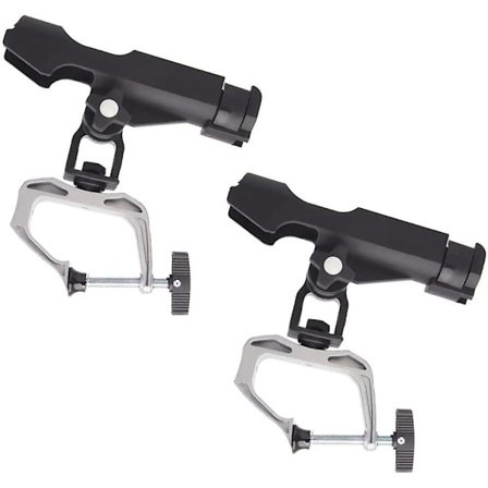 2 Pak 360 Graders Roterbar Justerbar Fiskestangholder G Klemme Skinne 0-5cm Med Skruer