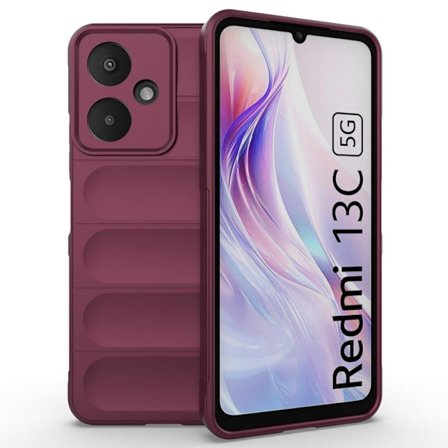 Blødt grebsformet Xiaomi Redmi 13C cover - Rødvin