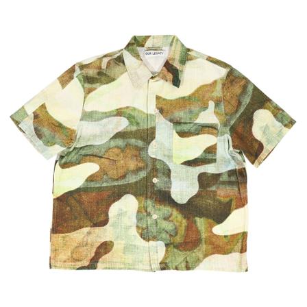 Our Legacy, Shortsleeve Box Shirt Zielony, Mężczyzna, Rozmiar: S