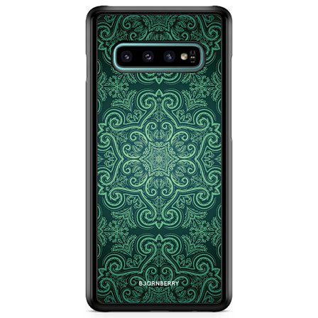 Bjornberry Skal Samsung Galaxy S10 - Grön Retromönster