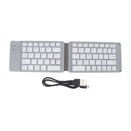Foldbart Tastatur BT3.0 Hurtig Skrivning Lydløs 120mAh Batteri Kompakt Størrelse Bred Kompatibilitet Mini Trådløst Tastatur Grå
